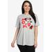 Plus Size Women's Disney Minnie Mouse Mom T-Shirt Short Sleeve by Disney in Gray (Size 4X (26-28))