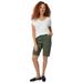 Plus Size Women's Bermuda Shorts by ellos in Deep Olive (Size 16)