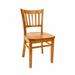 ERF, Inc. Solid Wood Slat Back Side Chair Wood in Brown/Red | 33 H x 17 W x 17 D in | Wayfair ERP-B1092-C-Wood-C
