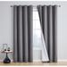 Brayden Studio® Alacam Siena Solid Max Blackout Thermal Grommet Curtain Panels Polyester in Gray | 96 H in | Wayfair