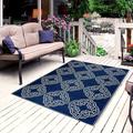 White 84 x 60 x 0.08 in Area Rug - Canora Grey Canora Gray Reversible Indoor/Outdoor 100% Recycled Plastic Floor Mat/Rug - Weather, Water, Stain | Wayfair