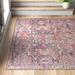 Pink 94 x 0.5 in Area Rug - Langley Street® Gwaltney Floral Machine Made Power Loom Chenille Area Rug in Chenille | 94 W x 0.5 D in | Wayfair