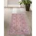 Pink 24 x 0.5 in Area Rug - Langley Street® Gwaltney Floral Machine Made Power Loom Chenille Area Rug in Chenille | 24 W x 0.5 D in | Wayfair
