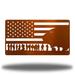 Rosalind Wheeler Soldier Flag Metal Wall Décor Metal in Brown | 9.75 H x 18 W x 0.0625 D in | Wayfair 3C641AB364C742FE97B786956FB34FCB