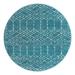 Blue/Green 63 x 0.33 in Area Rug - Steelside™ Siera Geometric Area Rug in Teal Blue Polypropylene | 63 W x 0.33 D in | Wayfair