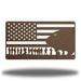 Rosalind Wheeler Soldier Flag Metal Wall Décor Metal in Orange/Brown | 16.25 H x 30 W x 0.0625 D in | Wayfair 3ED532E35B9A4412934CB2488AF3F003