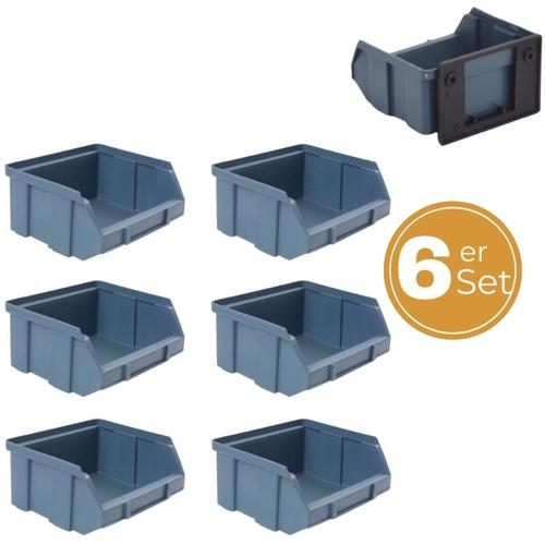 Garpet – 6x Stapelbox Gr.1 + 6x Kunststoffhalter