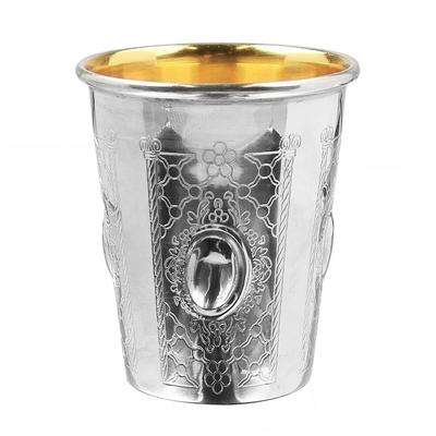 Kiddush Cup XP Design 925 Silver Coated 3 "