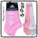 Adidas Accessories | Adidas Women’s Superlite Aeroready No Shoe Socks, 6-Pair | Color: Pink/White | Size: 6-Pair