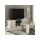 Dansmamaison - Meuble tv 2 niches 2 portes coulissantes - lyon - l 150 x l 42 x h 52 cm - Bois clair