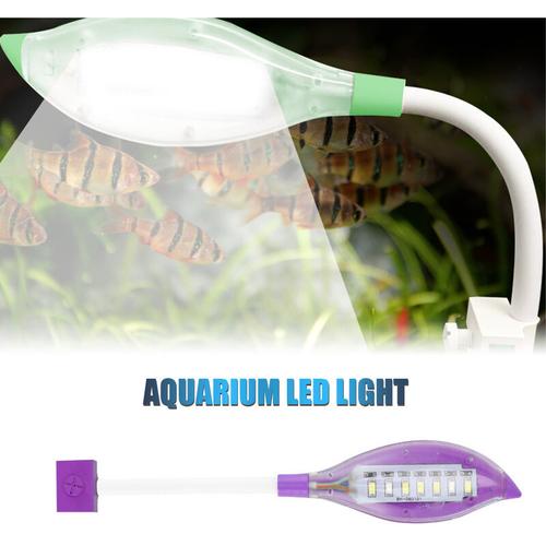 Aquarium-Licht Kleines LED-Clip-Licht für Aquarium USB-Blattform LED-Licht für Aquarium Weiß Blau