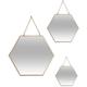 Atmosphera - Set di 3 specchi dorati l20 25 30cm créateur d'intérieur