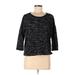 Sweatshirt: Black Marled Tops - Women's Size Medium