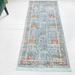 Blue/Orange 26 x 0.33 in Area Rug - Langley Street® Haefner Floral Blue Area Rug Polypropylene | 26 W x 0.33 D in | Wayfair