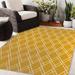 White/Yellow 60 x 0.08 in Area Rug - Orren Ellis Lasse YELLOW Outdoor Rug By Becky Bailey Polyester | 60 W x 0.08 D in | Wayfair