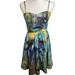 Jessica Simpson Dresses | Jessica Simpson Watercolor Fit And Flare Sundress | Color: Blue/Green | Size: 6