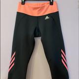 Adidas Pants & Jumpsuits | Adidas Grey & Pink Cropped Climalite Leggings. Women’s Medium. Like New. | Color: Gray/Pink | Size: M