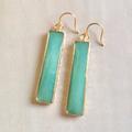 Anthropologie Jewelry | Anthropolgie Keegan Drop Earrings Mint Amazonite - Nwt! | Color: Gold/Green | Size: Os