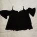 Michael Kors Tops | Michael Kors Sheer Black Off The Shoulder Top | Color: Black | Size: Xl