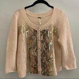 Free People Sweaters | Free People Sequin & Lace Cardigan Sweater | Color: Brown | Size: M