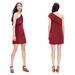 Madewell Dresses | Madewell Nwt Silk One-Shoulder Ruffle Mini Dress | Color: Red | Size: 0