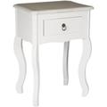 Altobuy - clemence - Chevet Blanc 1 Tiroir Style Baroque - Blanc