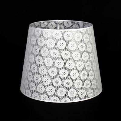 Lampenschirm für Stehlampe E27 Weiß Spitze Stoff Textil