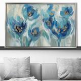 Red Barrel Studio® Blue Fairy Tale Floral III by Silvia Vassileva - Painting Canvas | 21.5 H x 33.5 W x 2 D in | Wayfair