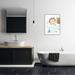 Stupell Industries Children's Tiger Bubble Bath Cute Safari Animal Bathroom Oversized Black Framed Giclee Texturized Art By Erica Billups | Wayfair