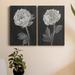 Rosalind Wheeler Black & White Flowers II Premium Gallery Wrapped Canvas - Ready To Hang Metal in Black/White | 60 H x 40 W x 1 D in | Wayfair