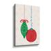 Red Barrel Studio® 2tho245a_Retro Ornaments II Gallery Wrapped Canvas, Glass in Green/Red | 18 H x 12 W x 2 D in | Wayfair