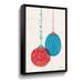 Red Barrel Studio® 2tho244a_Retro Ornaments I Gallery Wrapped Canvas/Metal in Blue/Red | 48 H x 32 W x 2 D in | Wayfair