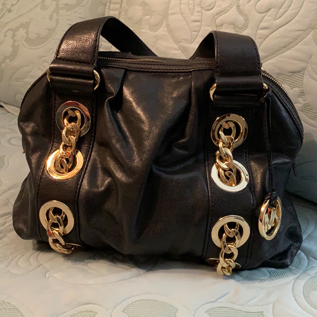 Michael Kors Bags | Brand New Michael Kors Handbag With Gold Embellishment | Color: Black/Gold | Size: Os