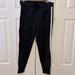 Athleta Pants & Jumpsuits | Athleta, Size Small Black Joggers With Double White Stripes Down Sides | Color: Black/White | Size: S
