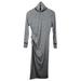 Athleta Dresses | Athleta Industry Turtle Neck Midi Dress Size Xsp Grey Black | Color: Gray | Size: Xsp