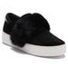 Michael Kors Shoes | Michael Kors Black Rabbit Maven Fur Suede Slip On Loafer In Great Condition (7) | Color: Black/White | Size: 7