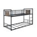 Twin Over Twin Bunk Bed with Tubular Metal Frame, Dark Bronze