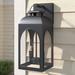 Sand & Stable™ Hamun Black 2 - Bulb Outdoor Wall Lantern Glass/Metal/Steel in Black/Gray | 20 H x 8.25 W x 9.75 D in | Wayfair