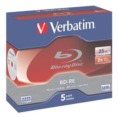 5er-Pack Blu-ray-Rohlinge »Blu-ray BD-RE«, Verbatim