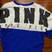 Pink Victoria's Secret Tops | Half Color Pinks Victoria Secret's Blue And White Long Sleeve Tee | Color: Blue/Pink/White | Size: M