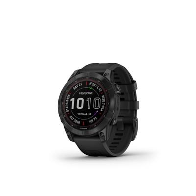 Garmin Fenix 7 Sapphire Solar Watch Black DLC Titanium Case Black Band 010-02540-34