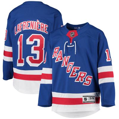 Blaues New York Rangers-Heimtrikot von Alexis Lafreniere für Jugendliche Image