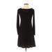 Moda International Casual Dress - A-Line: Black Solid Dresses - Women's Size X-Small