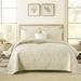 Three Posts™ Girouard Standard Cotton Reversible 3 Piece Quilt Set Cotton in White | Full/Queen Quilt + 2 Shams | Wayfair