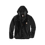 Carhartt Men's Relaxed Fit Washed Duck Sherpa-Lined Utility Jacket, Black SKU - 689018