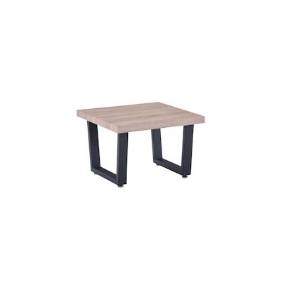 Möbilia Couchtisch 60x60x40 cm | Kufen-Gestell | MDF mit Dekor Sonoma Eiche | B 60 x T 60 x H 40 cm | natur