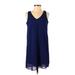 BCX dress Casual Dress - Shift: Purple Solid Dresses - Women's Size Small