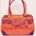 Coach Bags | Coach Hampton Herringbone Authentic Wool Leather Vintage Shoulder Bag | Color: Brown/Pink | Size: 12.5l X 4