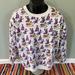 Disney Shirts | 80s Disney Figment All Over Print Sweatshirt Reversible Large | Color: Purple/White | Size: L
