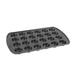 Baker's Secret 24 - Cup Non-Stick Muffin Pan Carbon Steel in Black/Gray | 17 H x 1 W x 10 D in | Wayfair BS10008